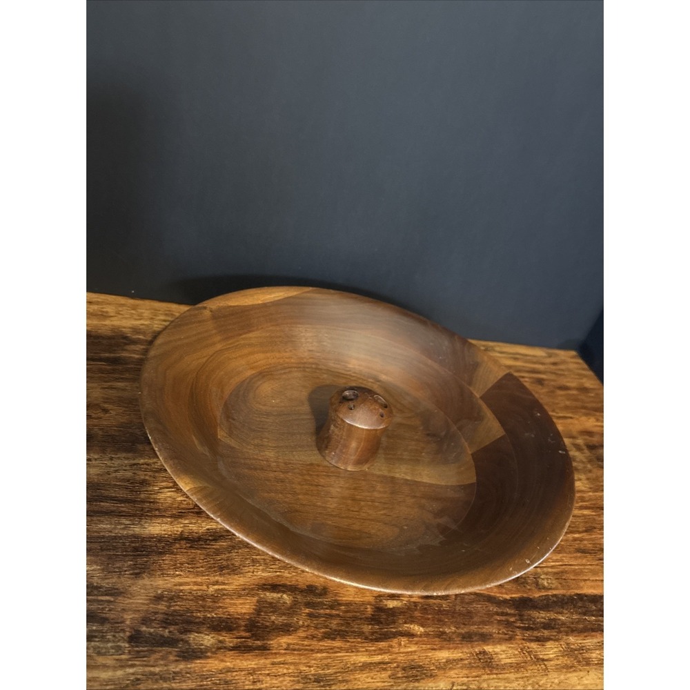 Ozark Vintage Hand Lathed Walnut Nut Bowl